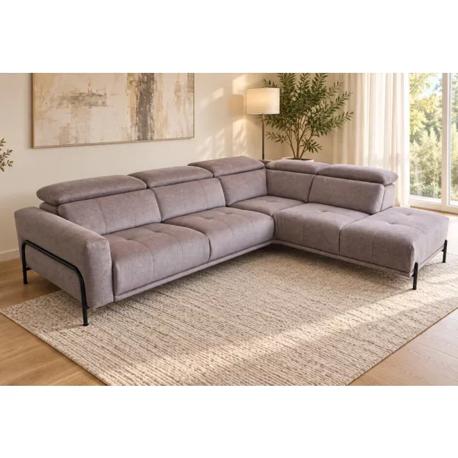 Berg sarok ülőgarnitúra 282 cm X 226 cm - motorosan mélyíthető ülőfelülettel - jobbos - AquaClean Titan 80 - kiállítási kedvezménnyel