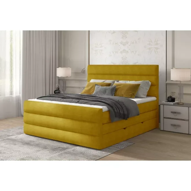 Cade ágyneműtartós boxspring ágy 180 X 200 - hideghab topper