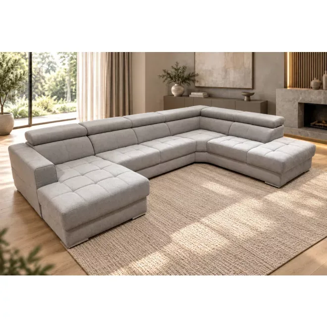 Quartz U-alakú ágyazható sarokkanapé - 171 cm X 375 cm X 236 cm - jobbos -AquaClean Titan250 - kiállítási